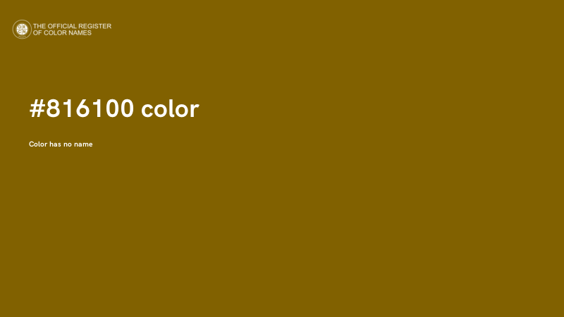 #816100 color image