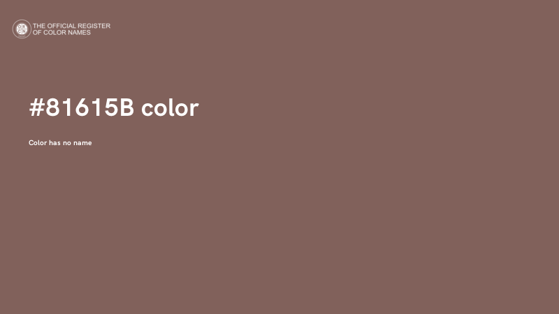 #81615B color image
