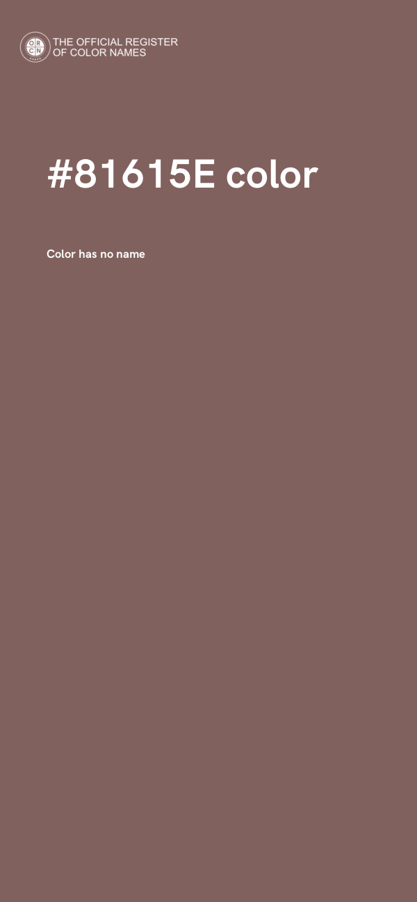 #81615E color image