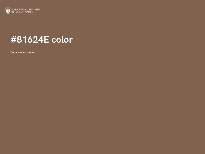 #81624E color image