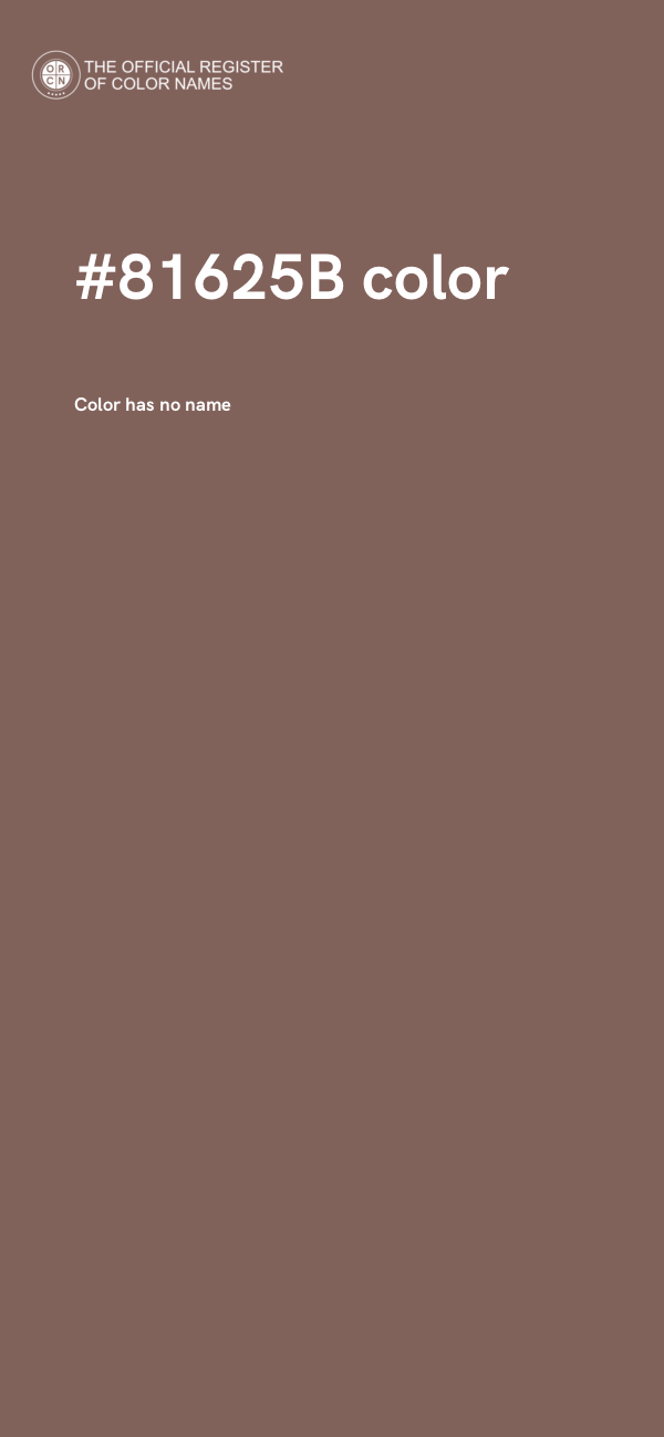 #81625B color image