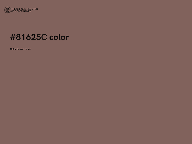 #81625C color image
