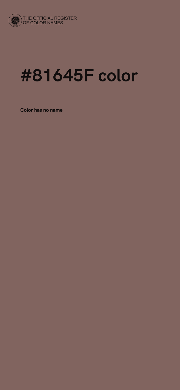 #81645F color image