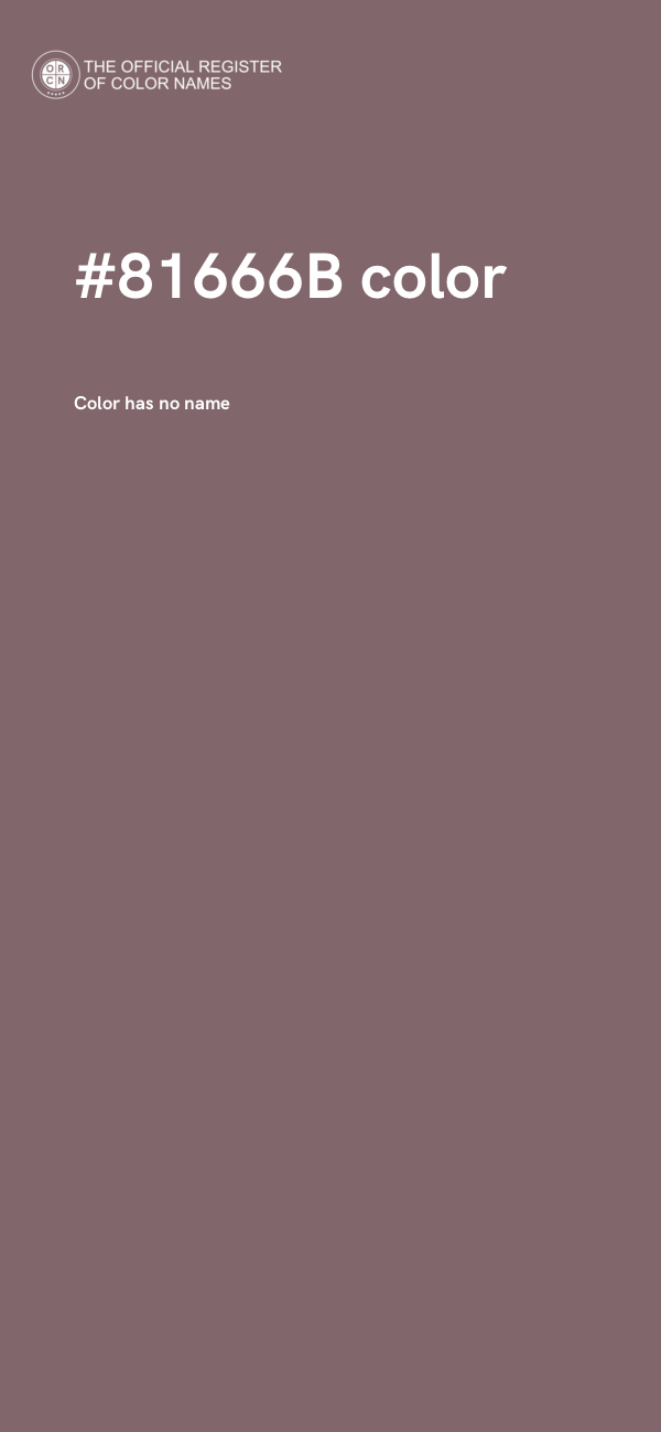 #81666B color image
