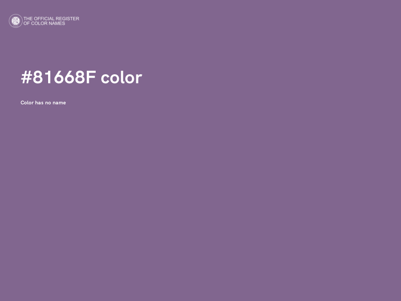 #81668F color image