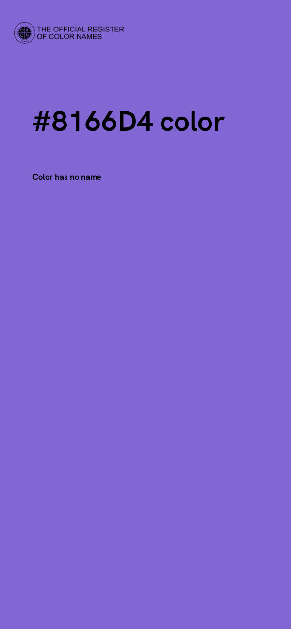 #8166D4 color image