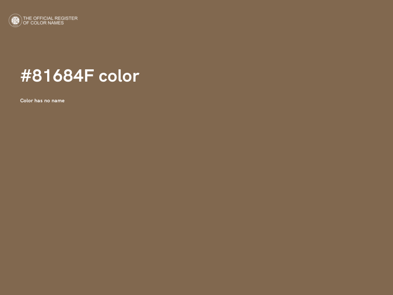 #81684F color image