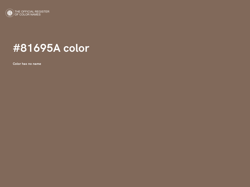 #81695A color image