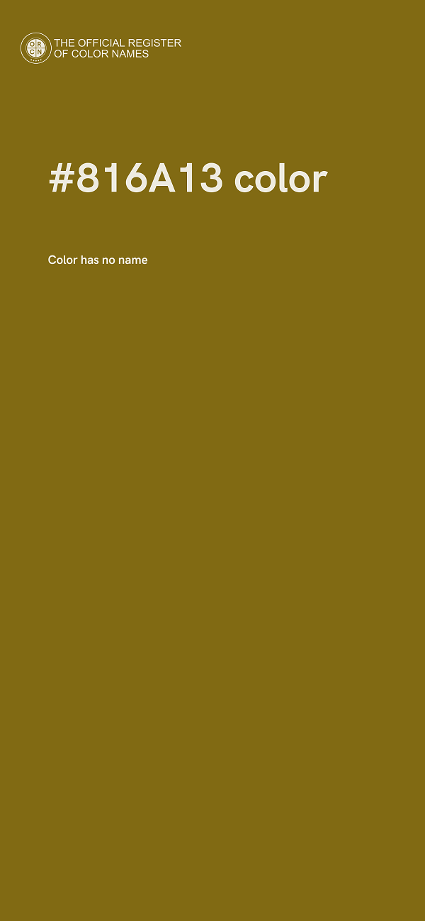 #816A13 color image