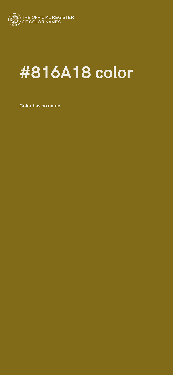 #816A18 color image