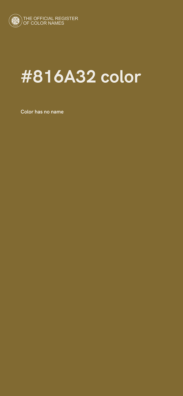 #816A32 color image