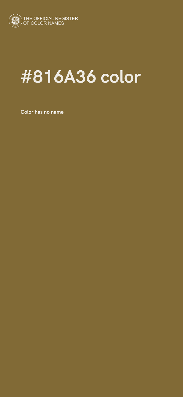 #816A36 color image
