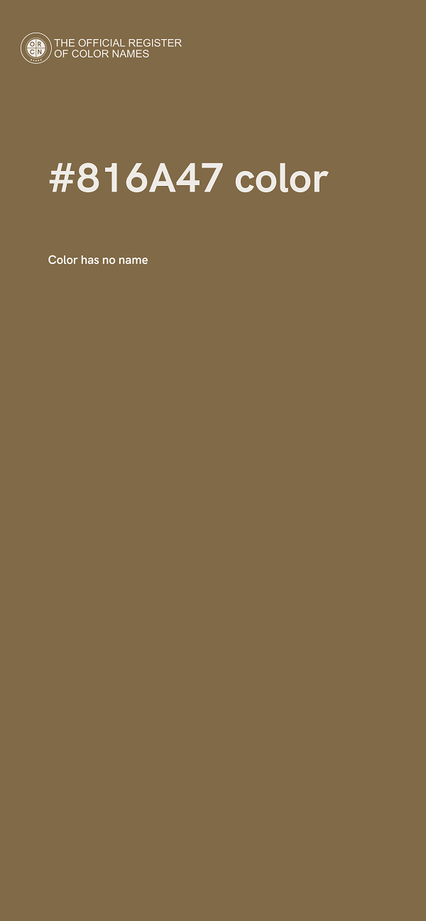 #816A47 color image