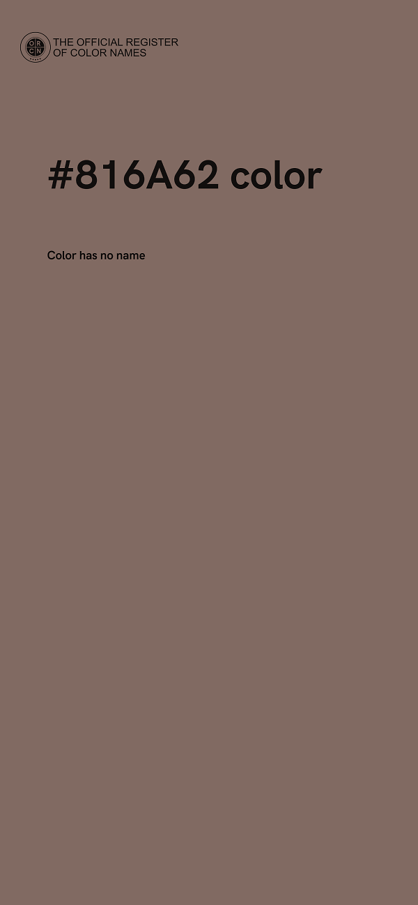 #816A62 color image
