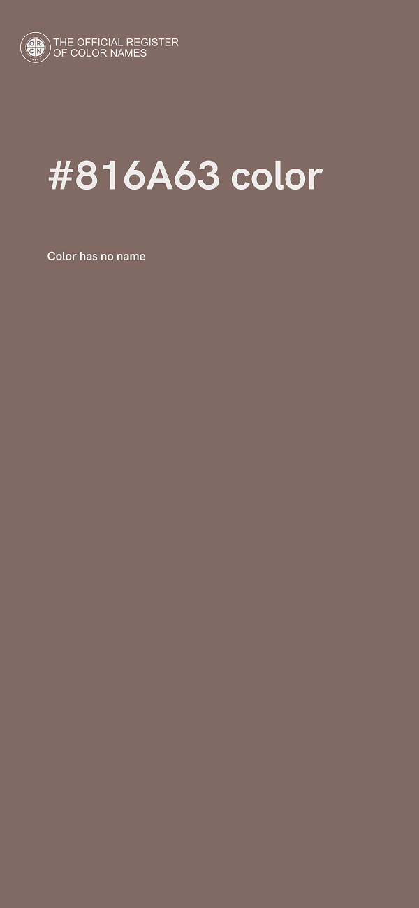 #816A63 color image