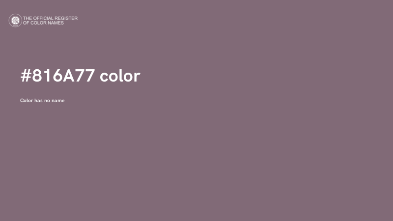 #816A77 color image