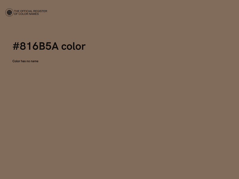 #816B5A color image