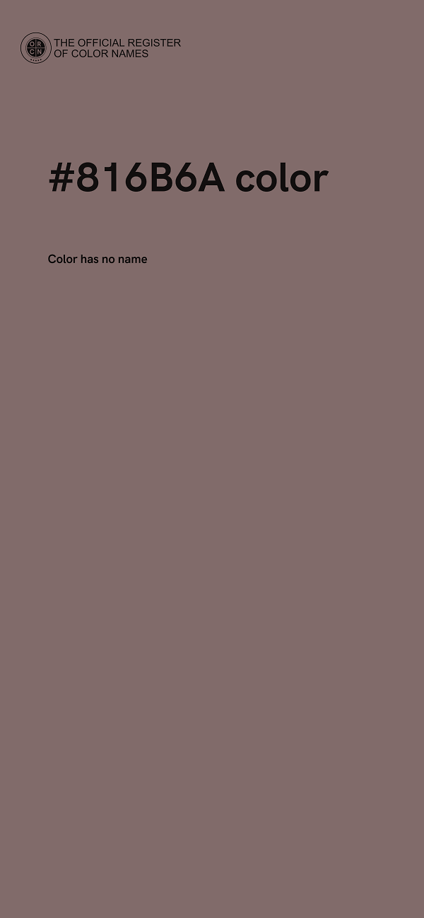 #816B6A color image