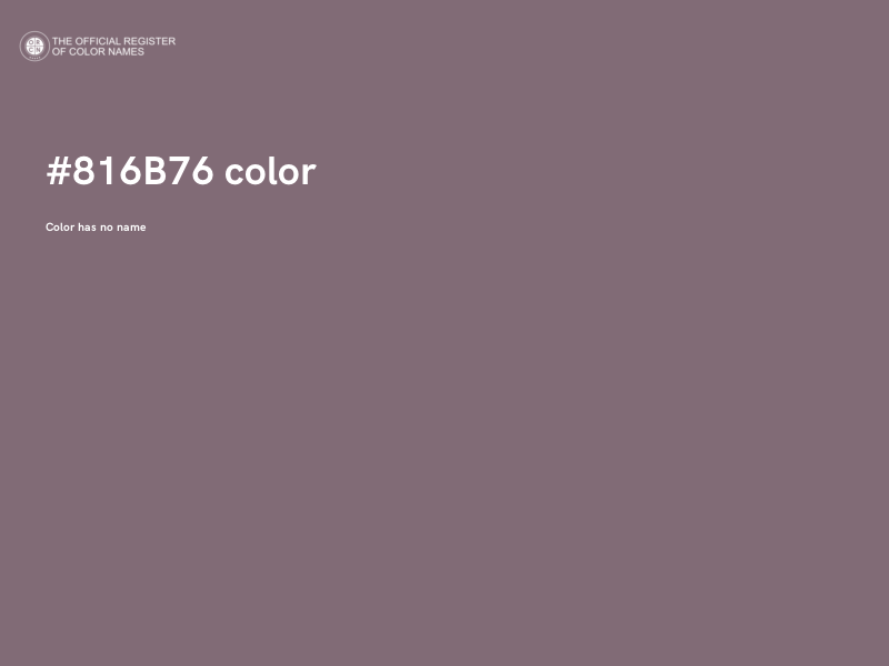 #816B76 color image