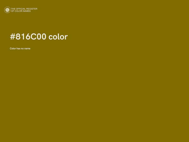 #816C00 color image