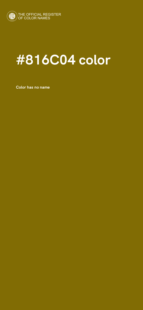#816C04 color image