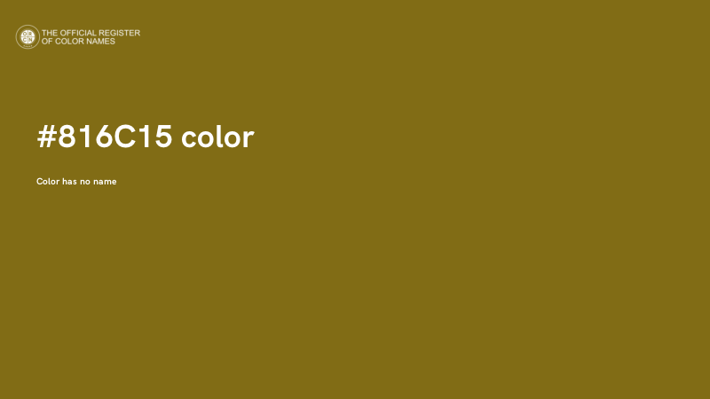 #816C15 color image