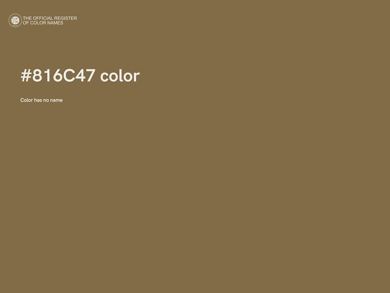 #816C47 color image