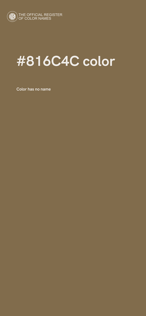 #816C4C color image