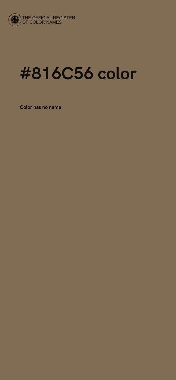 #816C56 color image