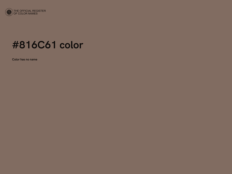 #816C61 color image