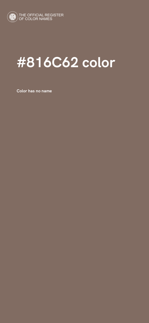 #816C62 color image