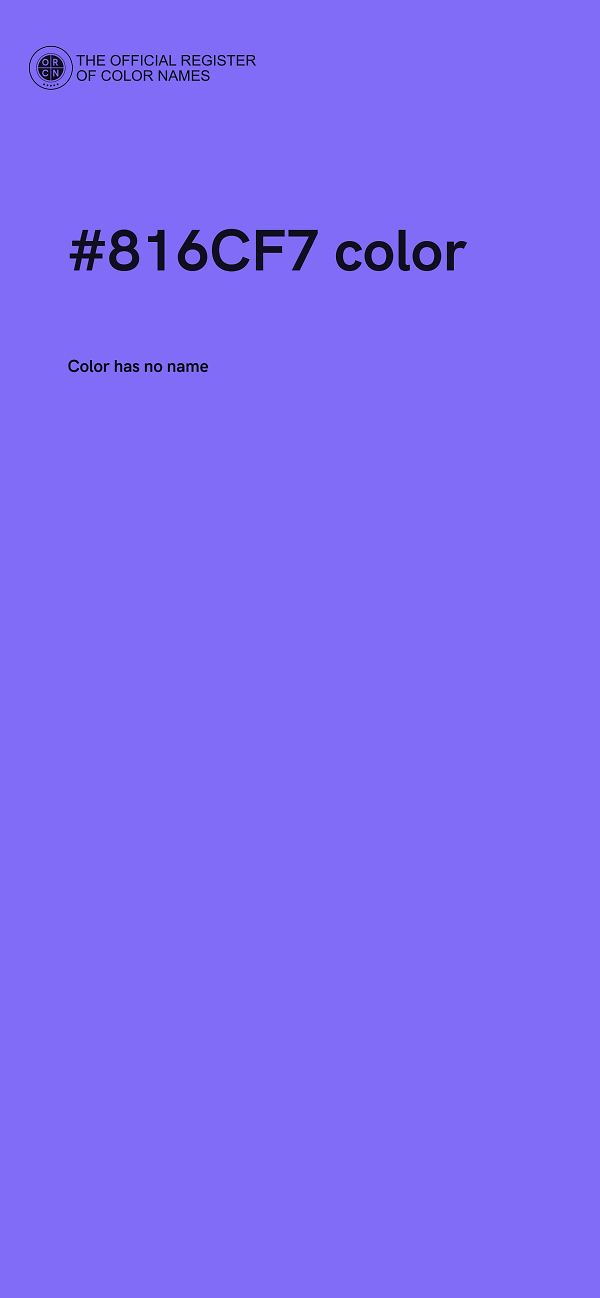 #816CF7 color image