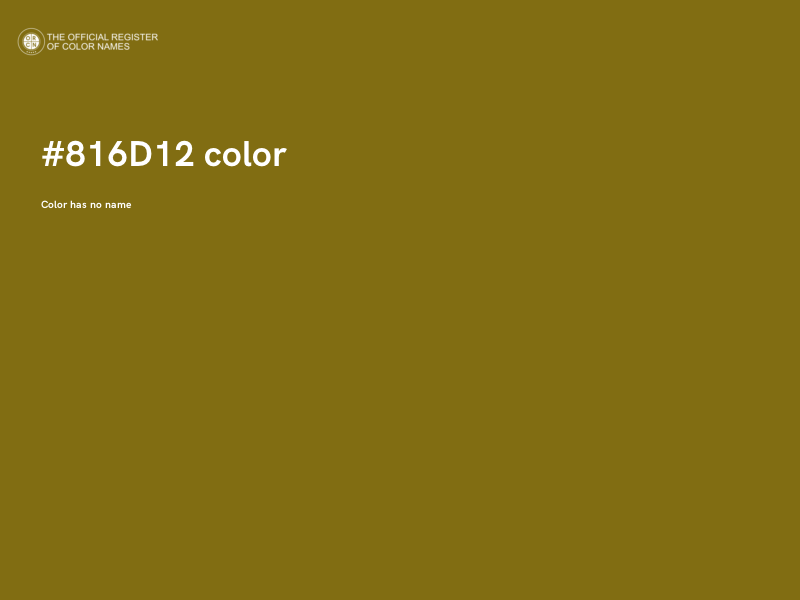 #816D12 color image