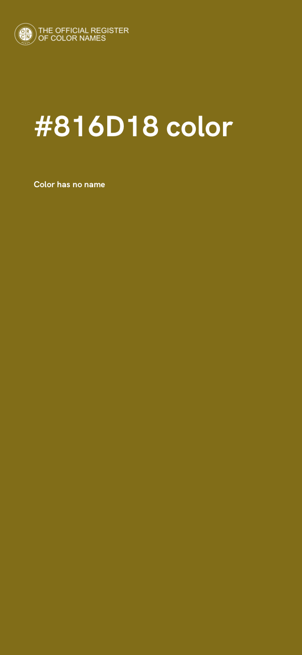 #816D18 color image