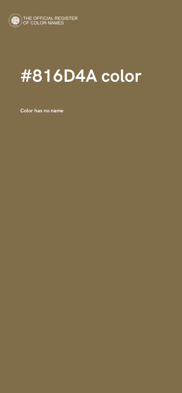 #816D4A color image