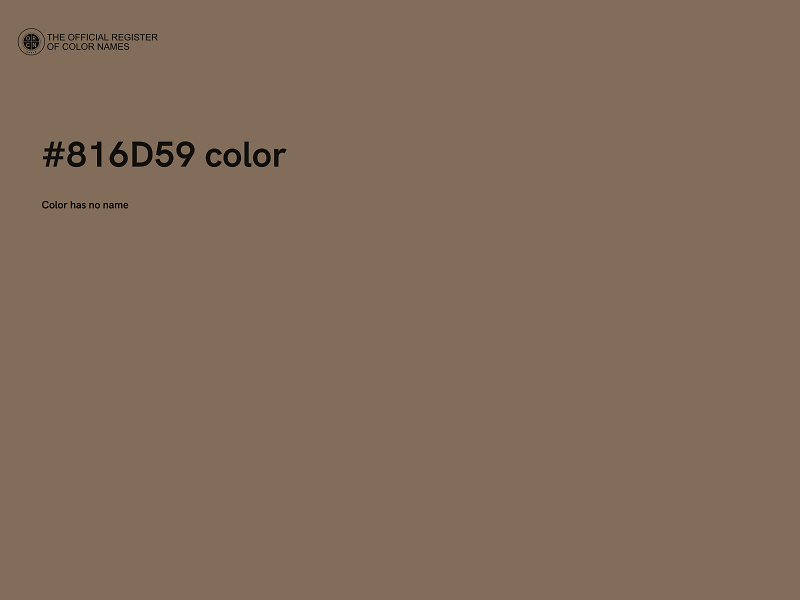 #816D59 color image