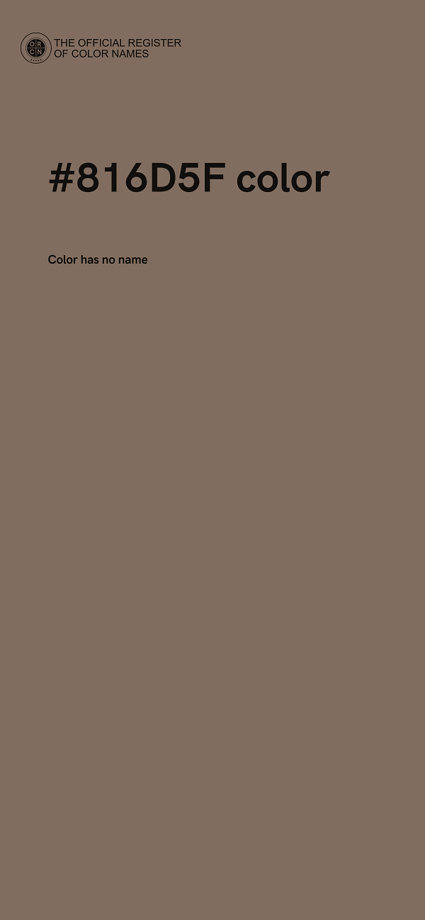 #816D5F color image