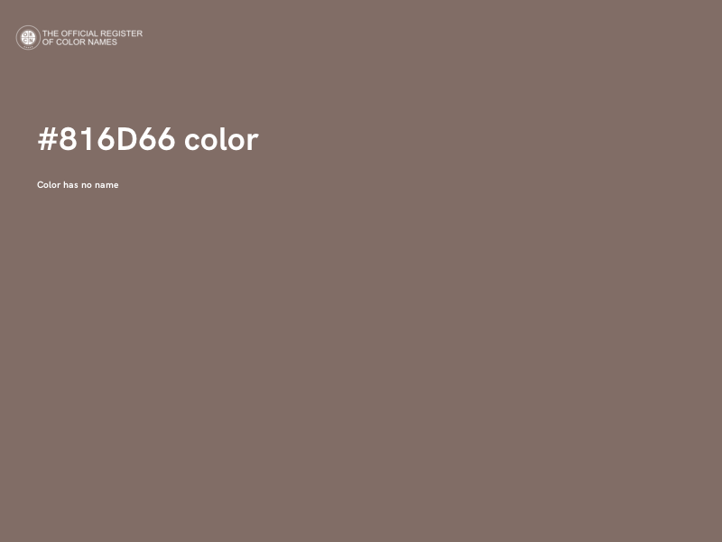 #816D66 color image