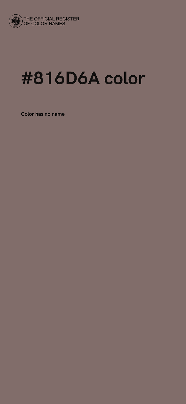 #816D6A color image