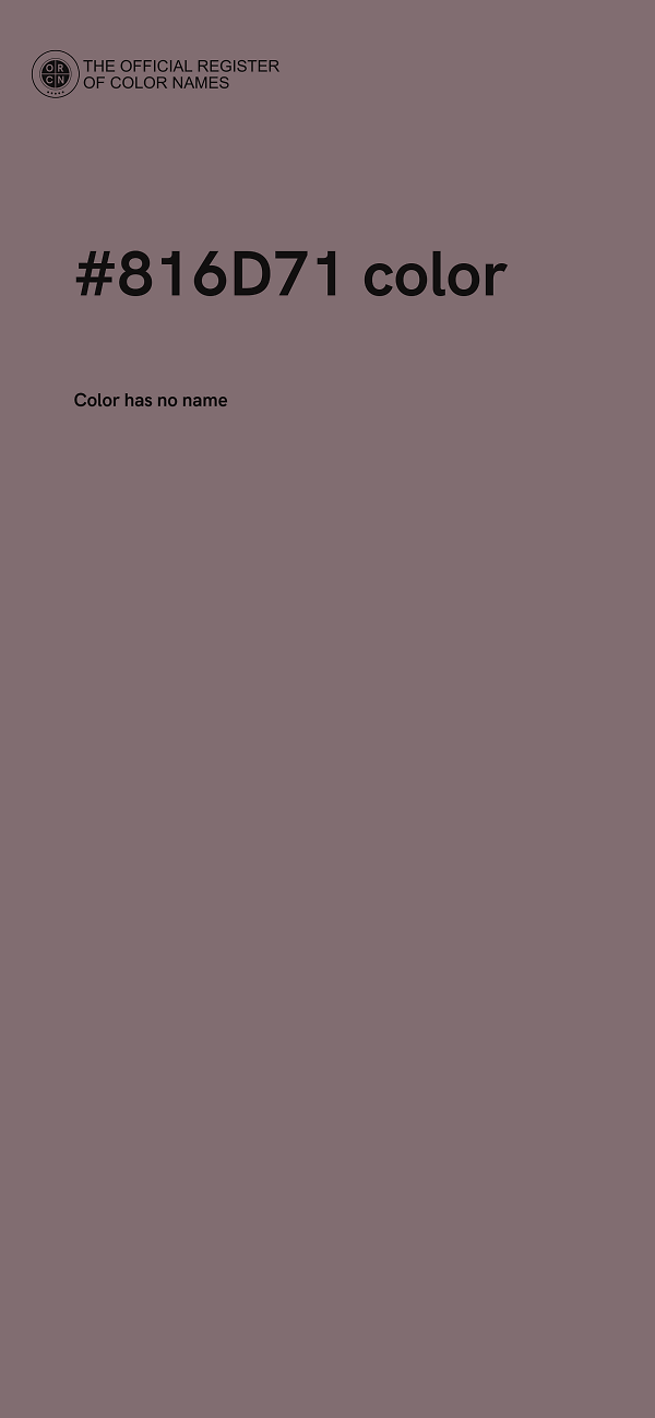#816D71 color image