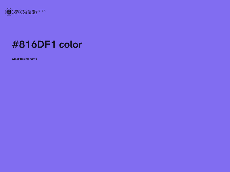 #816DF1 color image