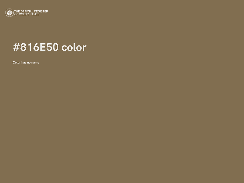 #816E50 color image