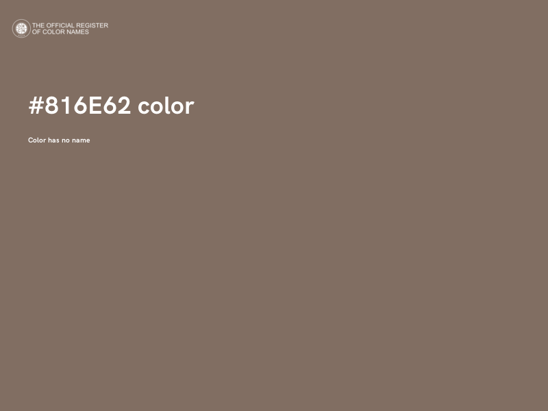 #816E62 color image