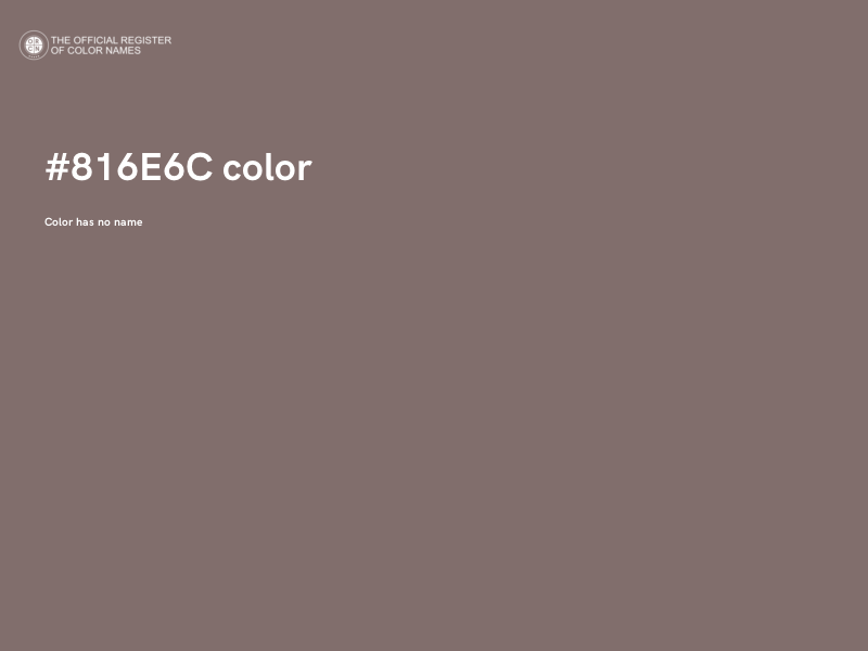 #816E6C color image