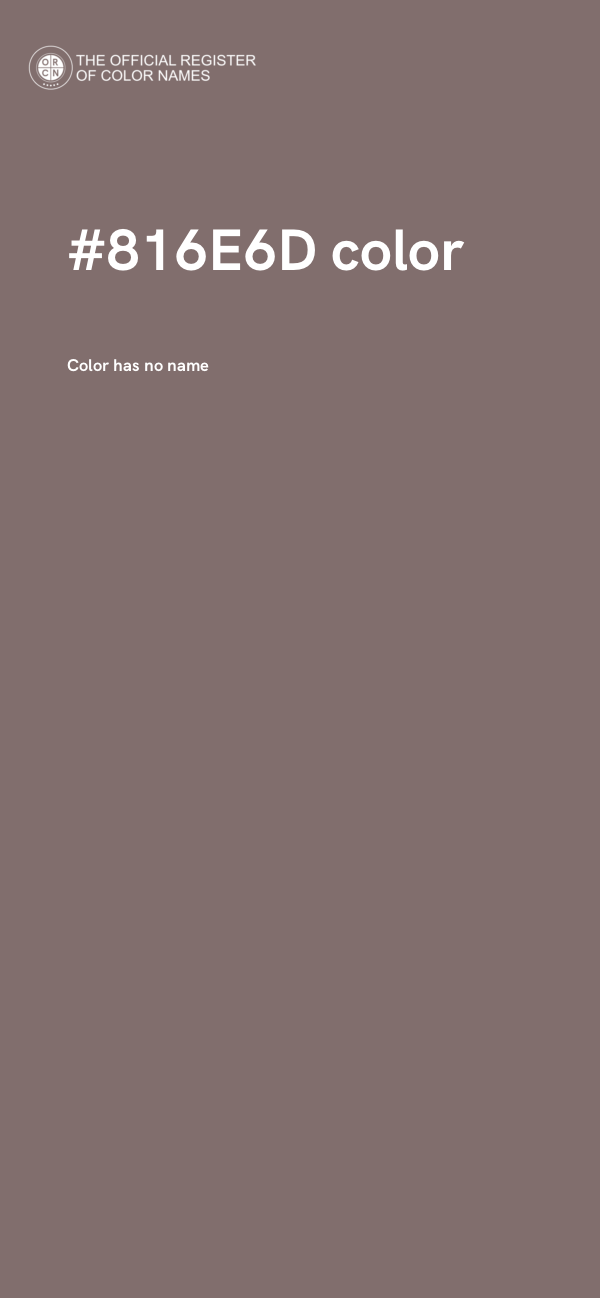 #816E6D color image