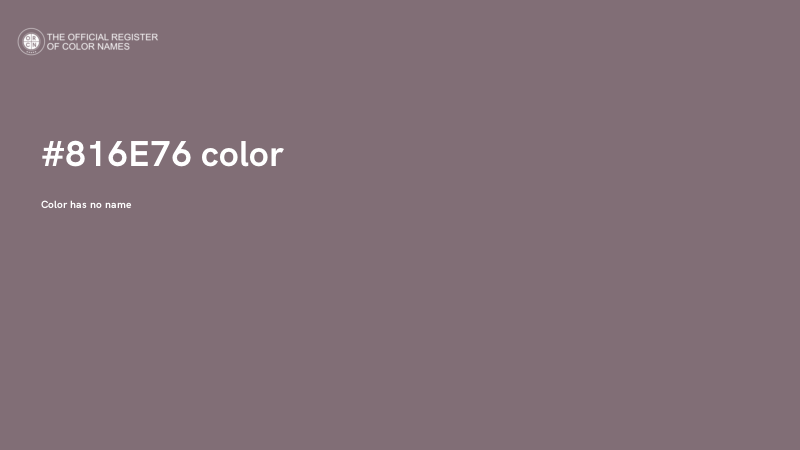 #816E76 color image