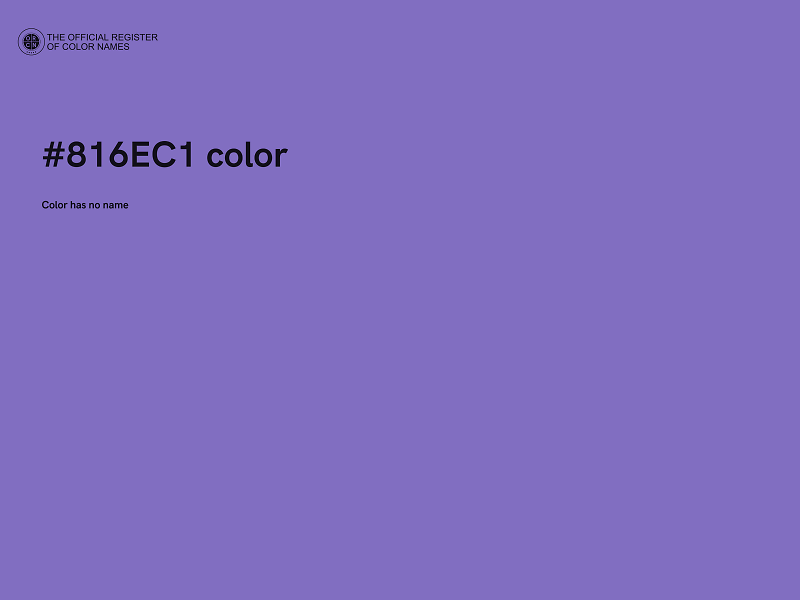 #816EC1 color image