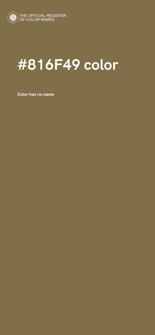 #816F49 color image