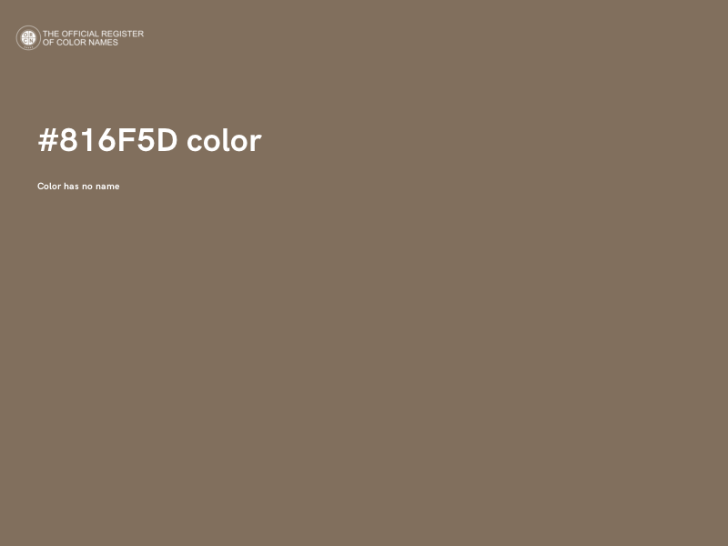 #816F5D color image