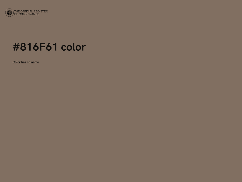 #816F61 color image